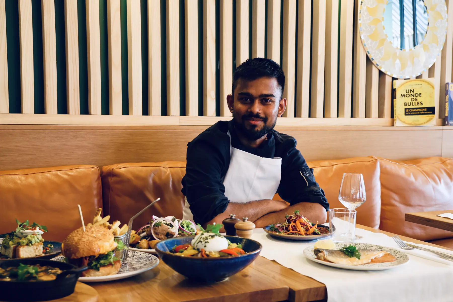 Le chef et sa sélection de plats